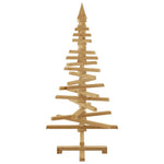 Minimalist Wooden Christmas Tree with Stand Brown 120cm Solid pine wood