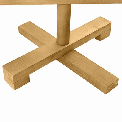 Minimalist Wooden Christmas Tree with Stand Brown 150cm Solid pine wood