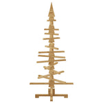 Minimalist Wooden Christmas Tree with Stand Brown 150cm Solid pine wood