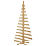 Cozy Wooden Christmas Tree with Stand Brown 210cm Solid pine wood - Soft