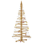 Cozy Wooden Christmas Tree with Stand Brown 210cm Solid pine wood - Soft