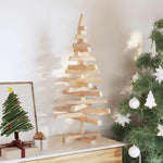 Cozy Christmas Trees with Stand Natural 90cm Solid pine wood - High