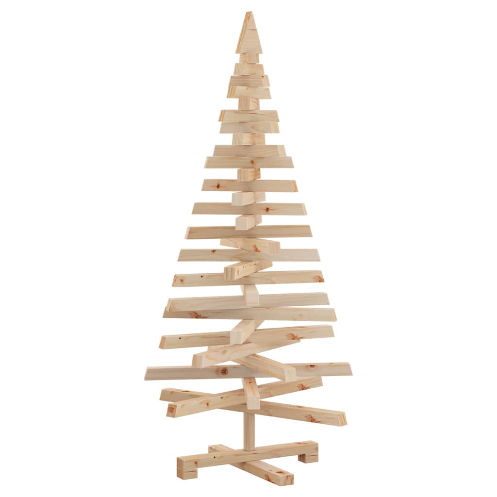 Stylish Christmas Trees with Stand Natural 120cm Solid pine wood - Sleek