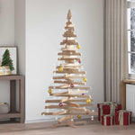 Minimalist Christmas Trees with Stand Natural 180cm Solid pine wood - Home