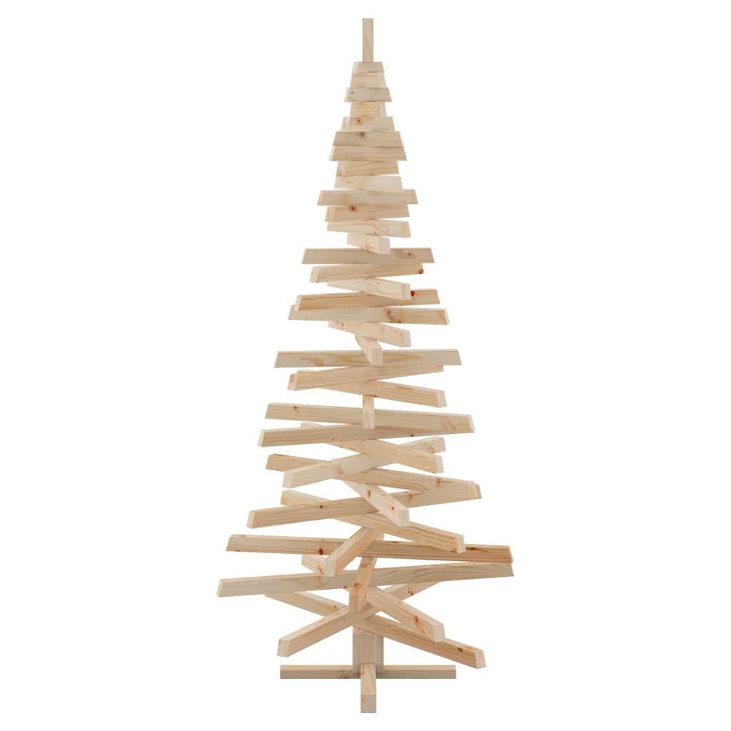 Minimalist Christmas Trees with Stand Natural 180cm Solid pine wood - Home