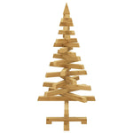 Compact Christmas Trees with Stand Brown 90cm Solid pine wood - Sturdy