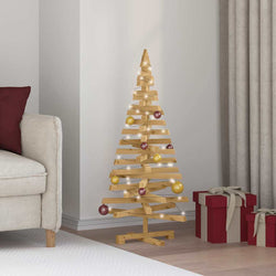 Compact Christmas Trees with Stand Brown 120cm Solid pine wood