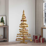 Modern Christmas Trees with Stand Brown 150cm Solid pine wood - Durable
