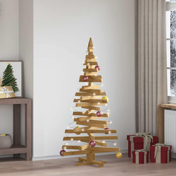  Modern Christmas Trees with Stand Brown 150cm Solid pine wood - Durable