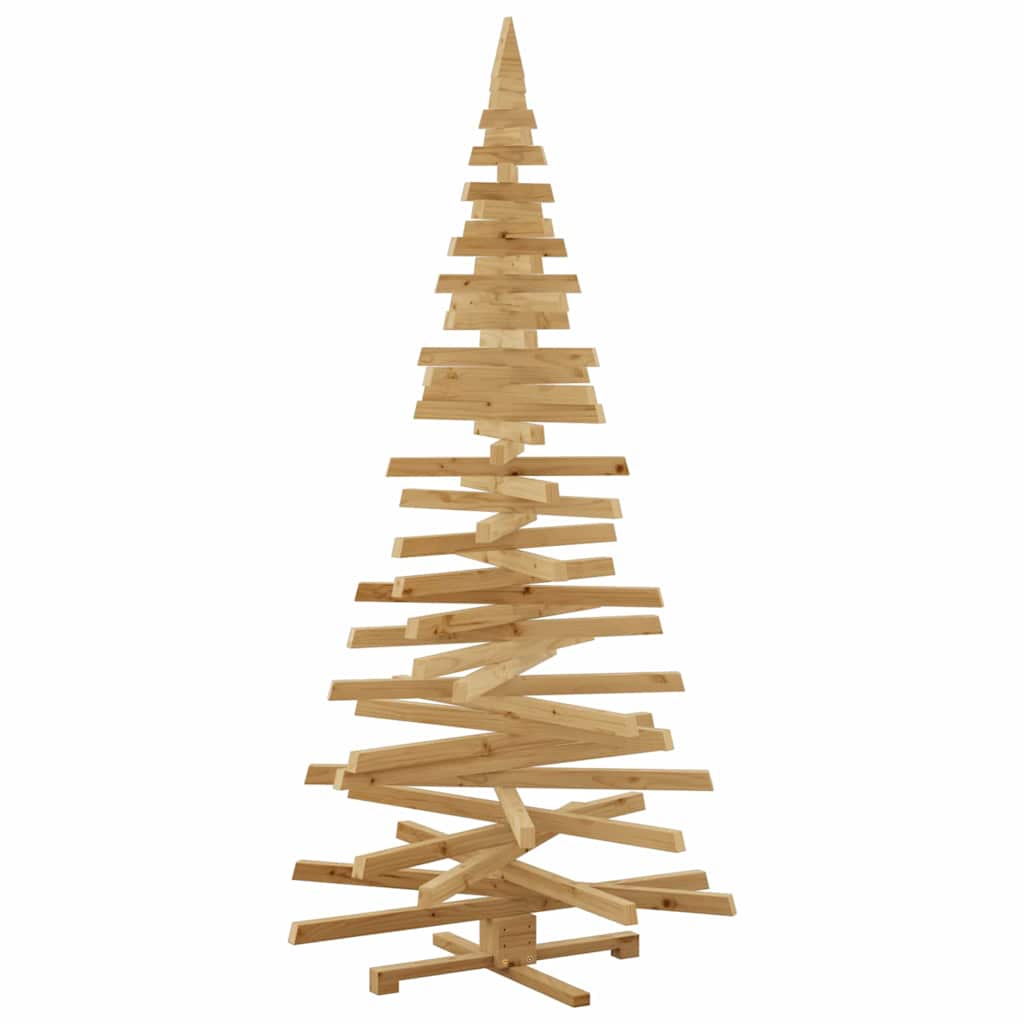 Premium Christmas Trees with Stand Brown 210cm Solid pine wood - Premium