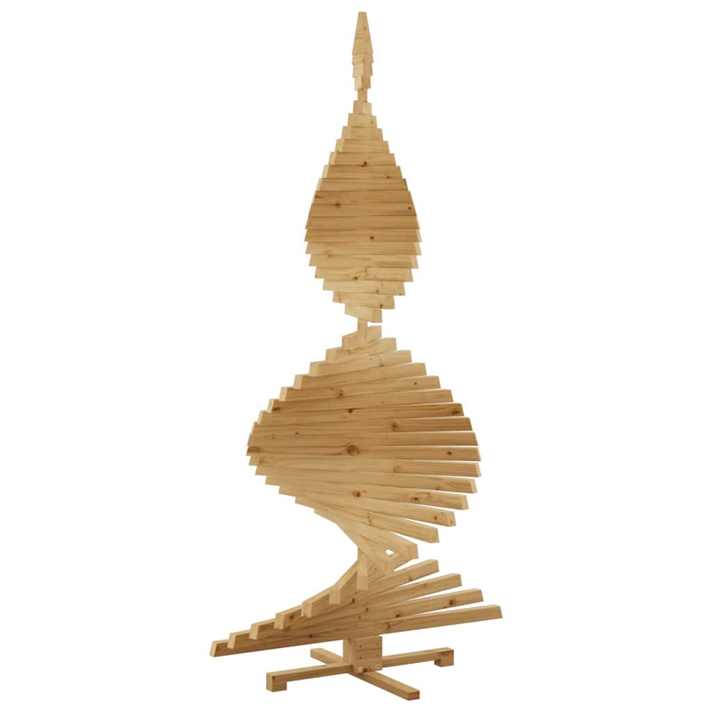 Premium Christmas Trees with Stand Brown 210cm Solid pine wood - Premium