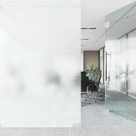 Modern Self-adhesive Window Film Frosted stripes PVC - Premium Comfort