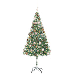 Modern Artificial Christmas Tree with Stand Green 180cm PVC and Steel