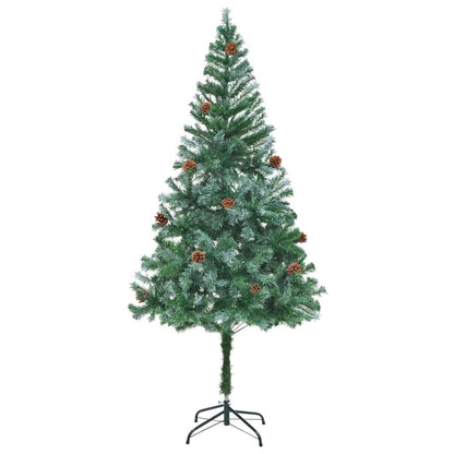 Modern Artificial Christmas Tree with Stand Green 180cm PVC and Steel