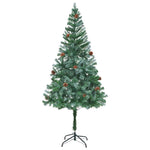 Modern Artificial Christmas Tree with Stand Green 180cm PVC and Steel