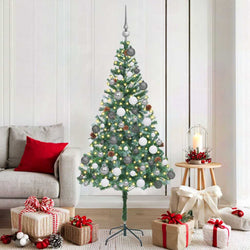 Elegant Artificial Christmas Tree with Stand Green 180cm PVC and Steel
