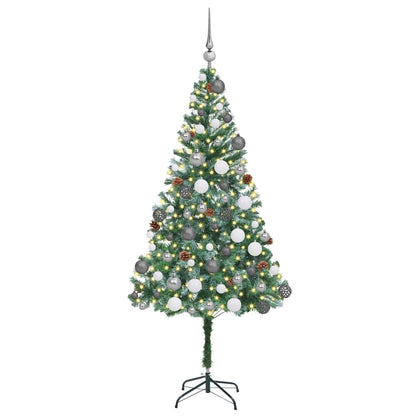 Elegant Artificial Christmas Tree with Stand Green 180cm PVC and Steel