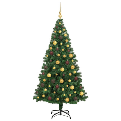 Elegant Artificial Christmas Tree Green 180cm PVCSteel and Plastic