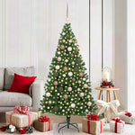 Contemporary Artificial Christmas Tree Green 180cm PVCSteel and Plastic