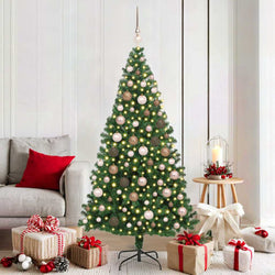 Contemporary Artificial Christmas Tree Green 180cm PVCSteel and Plastic