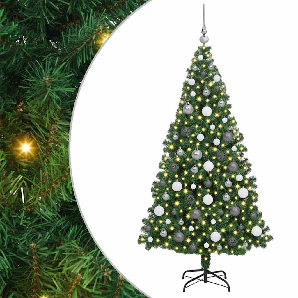 Versatile Artificial Christmas Tree Green 180cm PVCSteel and Plastic