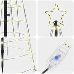 Cozy LED Christmas Tree with Ground Spikes Warm White 250cm Iron - Designer