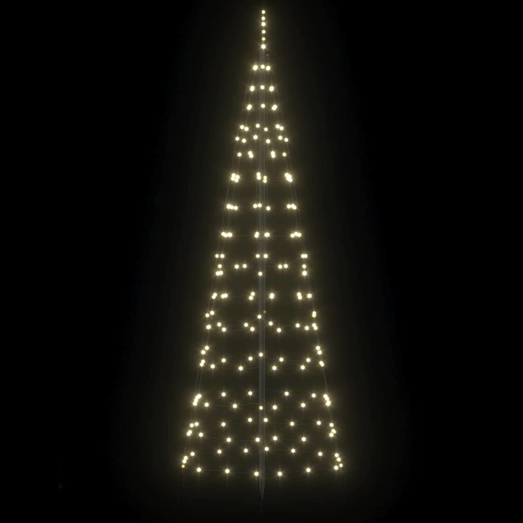 Cozy LED Christmas Tree with Ground Spikes Warm White 250cm Iron - Designer