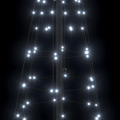 Functional LED Christmas Tree with Ground Spikes Cool White 250cm Iron