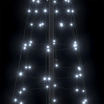Functional LED Christmas Tree with Ground Spikes Cool White 250cm Iron