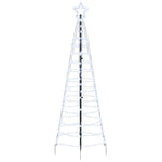 Functional LED Christmas Tree with Ground Spikes Cool White 250cm Iron
