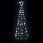 Functional LED Christmas Tree with Ground Spikes Cool White 250cm Iron