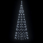 Functional LED Christmas Tree with Ground Spikes Cool White 250cm Iron