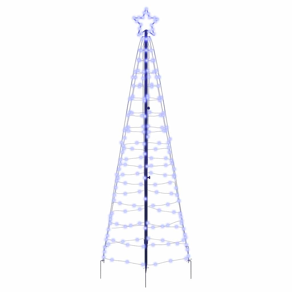 Modern LED Christmas Tree with Ground Spikes Blue 250cm Iron - Premium