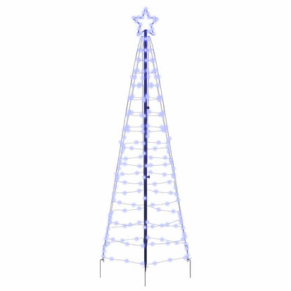 Modern LED Christmas Tree with Ground Spikes Blue 250cm Iron - Premium