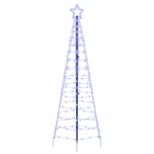 Modern LED Christmas Tree with Ground Spikes Blue 250cm Iron - Premium
