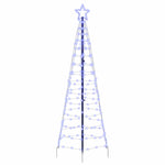 Modern LED Christmas Tree with Ground Spikes Blue 250cm Iron - Premium