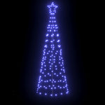 Modern LED Christmas Tree with Ground Spikes Blue 250cm Iron - Premium
