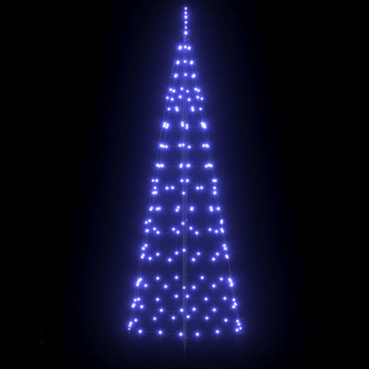 Modern LED Christmas Tree with Ground Spikes Blue 250cm Iron - Premium