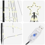 Versatile LED Christmas Tree with Ground Spikes Warm White 400cm Iron