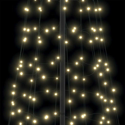 Versatile LED Christmas Tree with Ground Spikes Warm White 400cm Iron