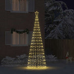 Versatile LED Christmas Tree with Ground Spikes Warm White 400cm Iron