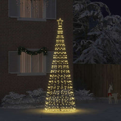 Versatile LED Christmas Tree with Ground Spikes Warm White 400cm Iron