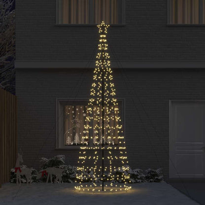 Versatile LED Christmas Tree with Ground Spikes Warm White 400cm Iron
