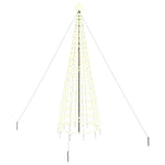 Versatile LED Christmas Tree with Ground Spikes Warm White 400cm Iron