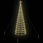 Versatile LED Christmas Tree with Ground Spikes Warm White 400cm Iron