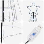 Modern LED Christmas Tree with Ground Spikes Cool White 400cm Iron