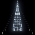 Modern LED Christmas Tree with Ground Spikes Cool White 400cm Iron