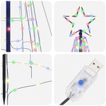 Modern LED Christmas Tree with Ground Spikes Multicolour 400cm Iron