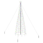 Modern LED Christmas Tree with Ground Spikes Multicolour 400cm Iron
