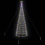 Modern LED Christmas Tree with Ground Spikes Multicolour 400cm Iron